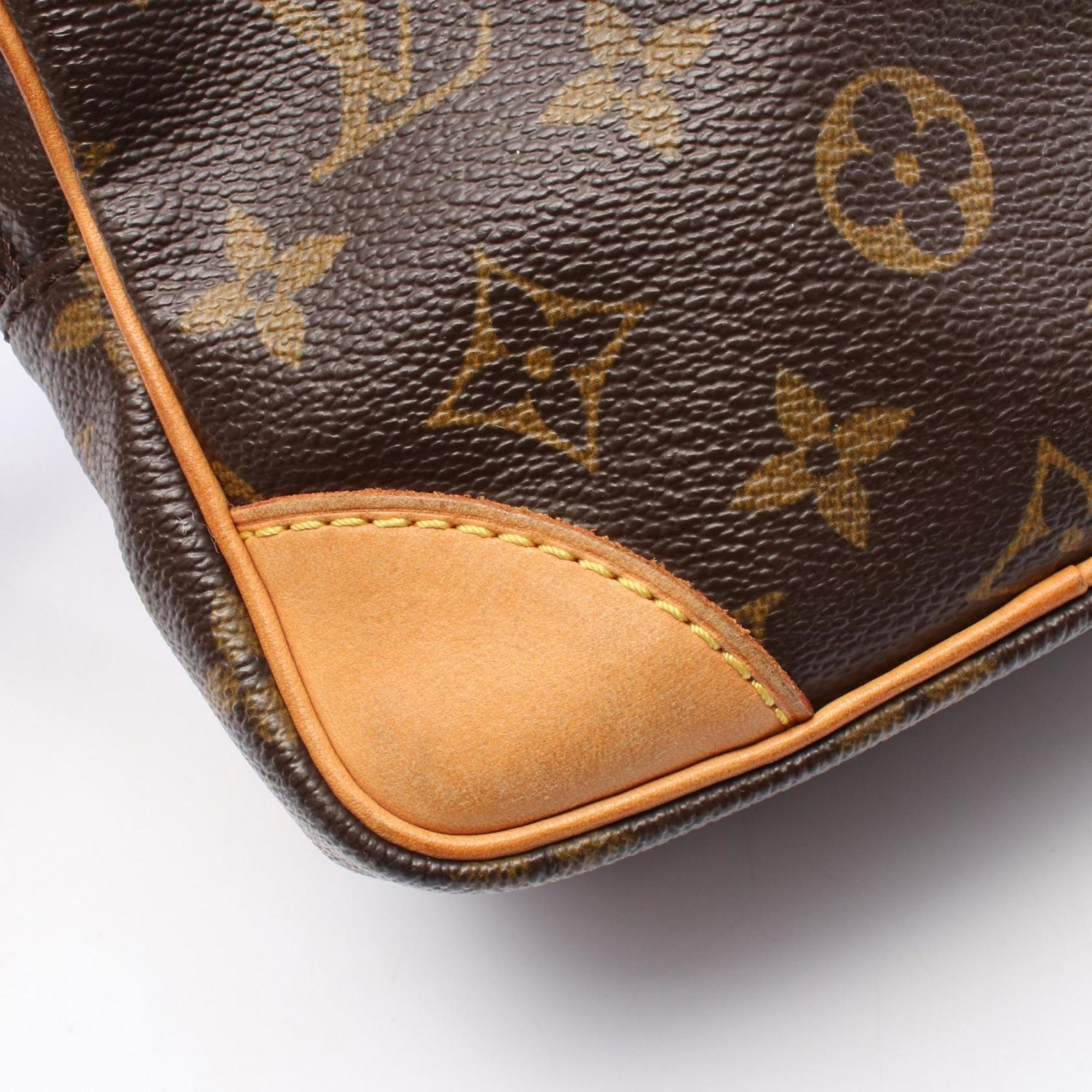 Louis Vuitton Monogram Brown Coated Canvas Leather Shoulder Bag