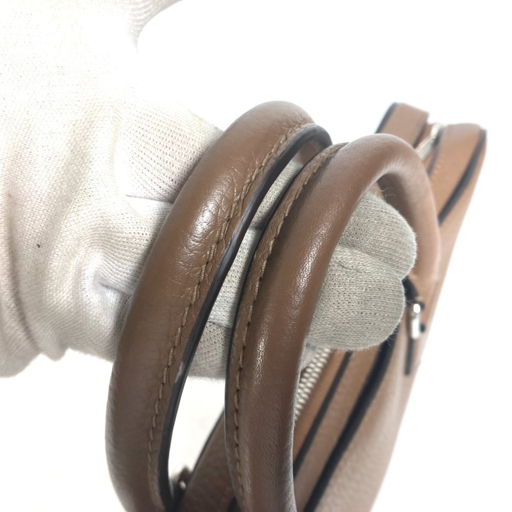 Louis Vuitton Brown Leather Briefcase Handbag Tote Bag