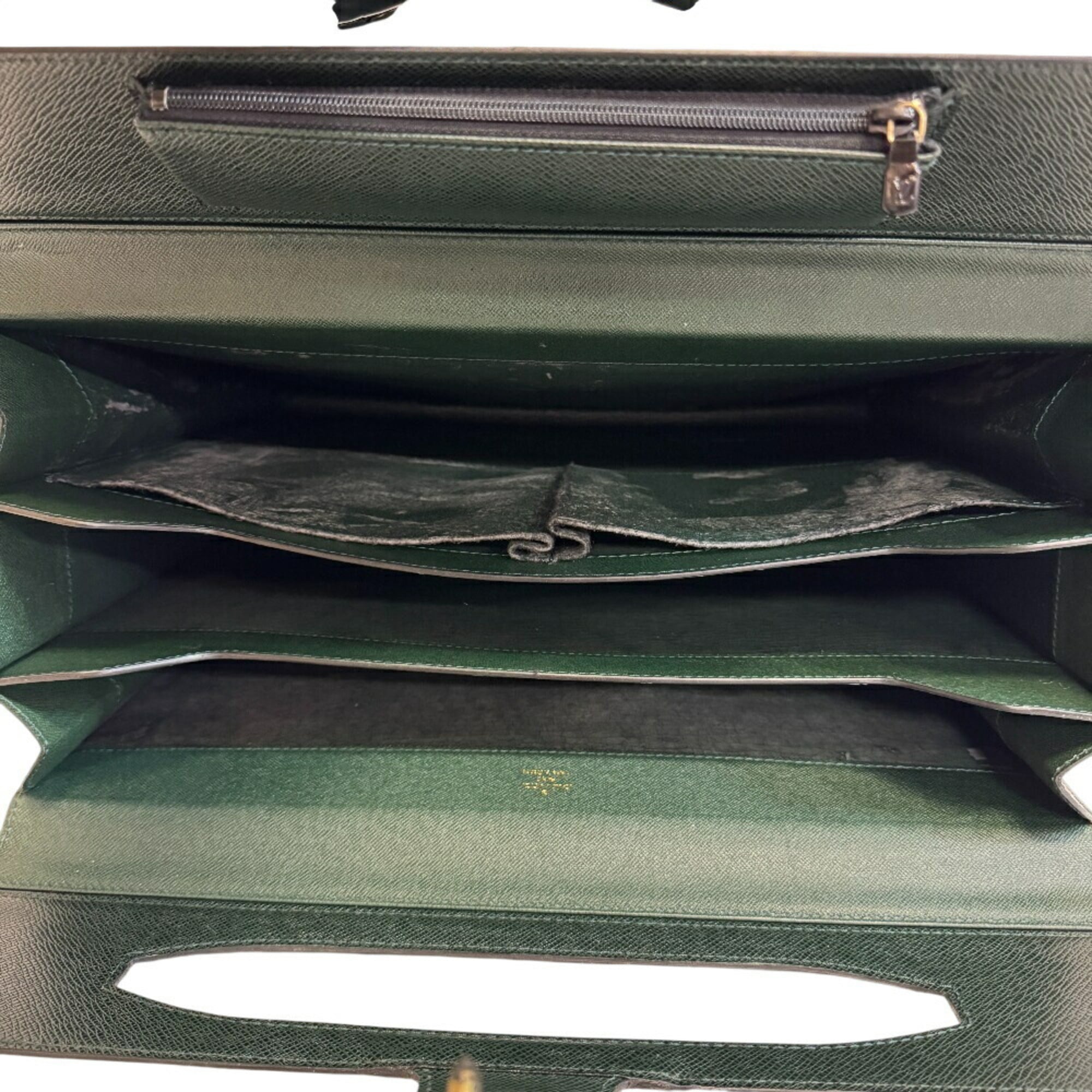 Louis Vuitton Taiga Green Taiga Leather Briefcase