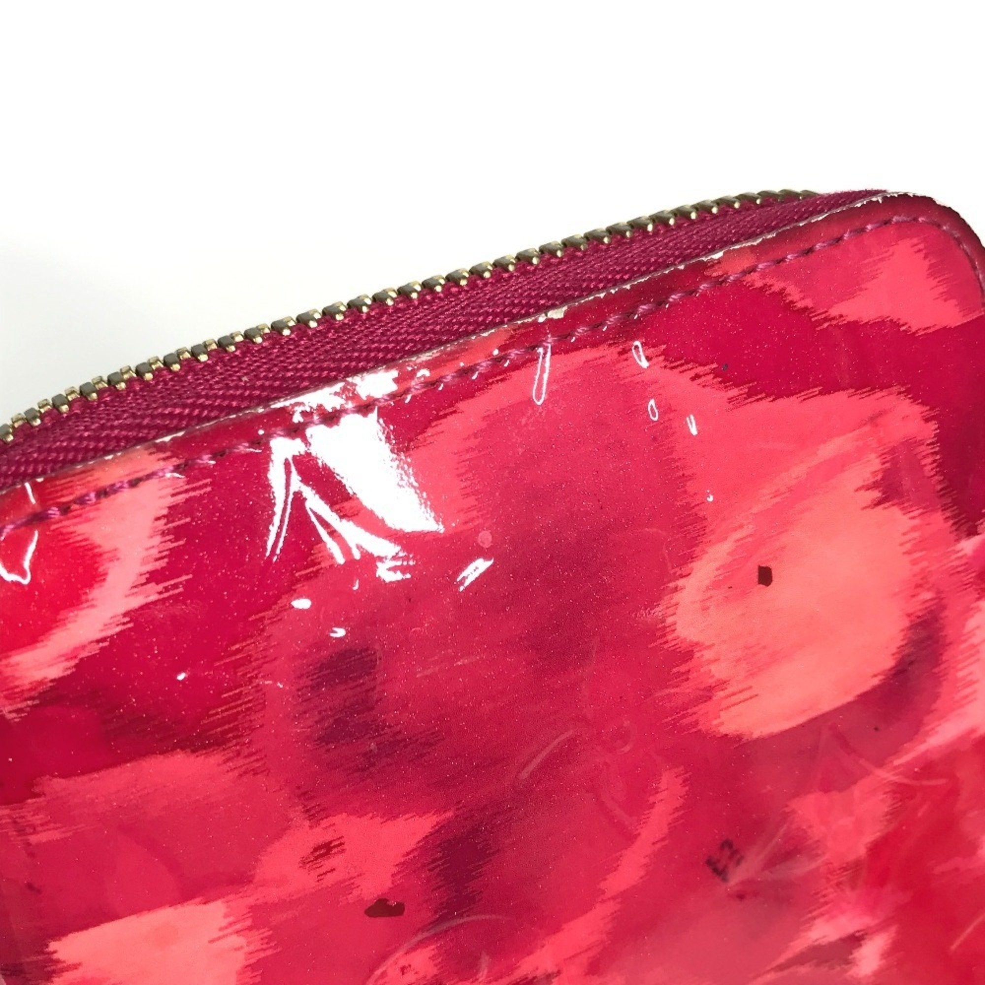 Louis Vuitton Indian Rose Pink Patent Leather Long Wallet (Tri-Fold)