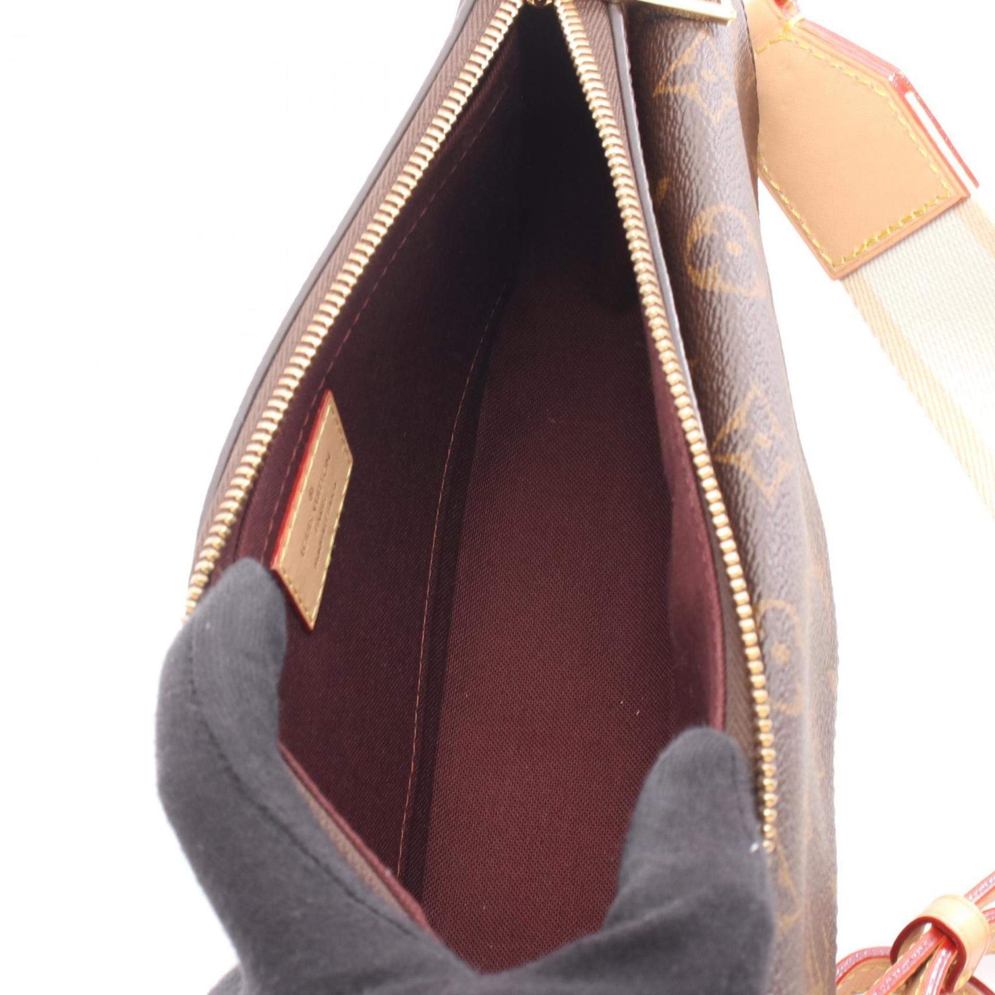 Louis Vuitton Brown Monogram Coated Canvas Leather Shoulder Bag