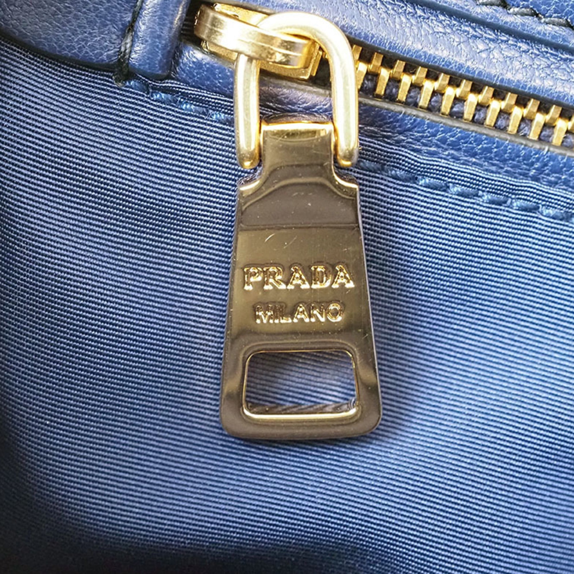 Prada Navy Nylon Shoulder Bag