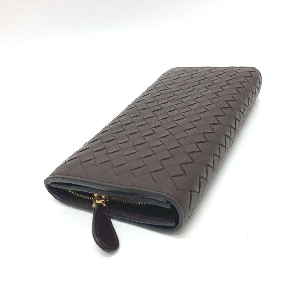 Bottega Veneta Brown Leather Long Wallet (Bi-Fold)