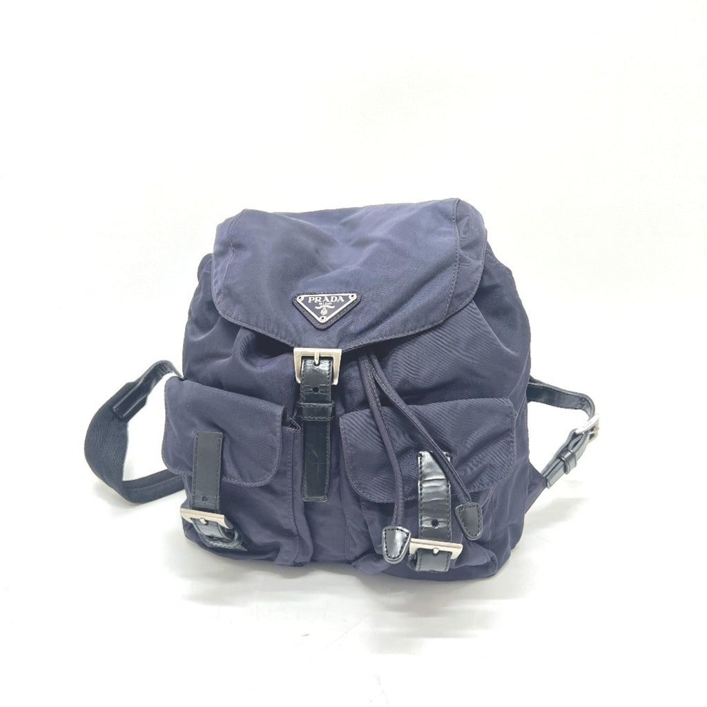 Prada Purple Nylon Leather Backpack