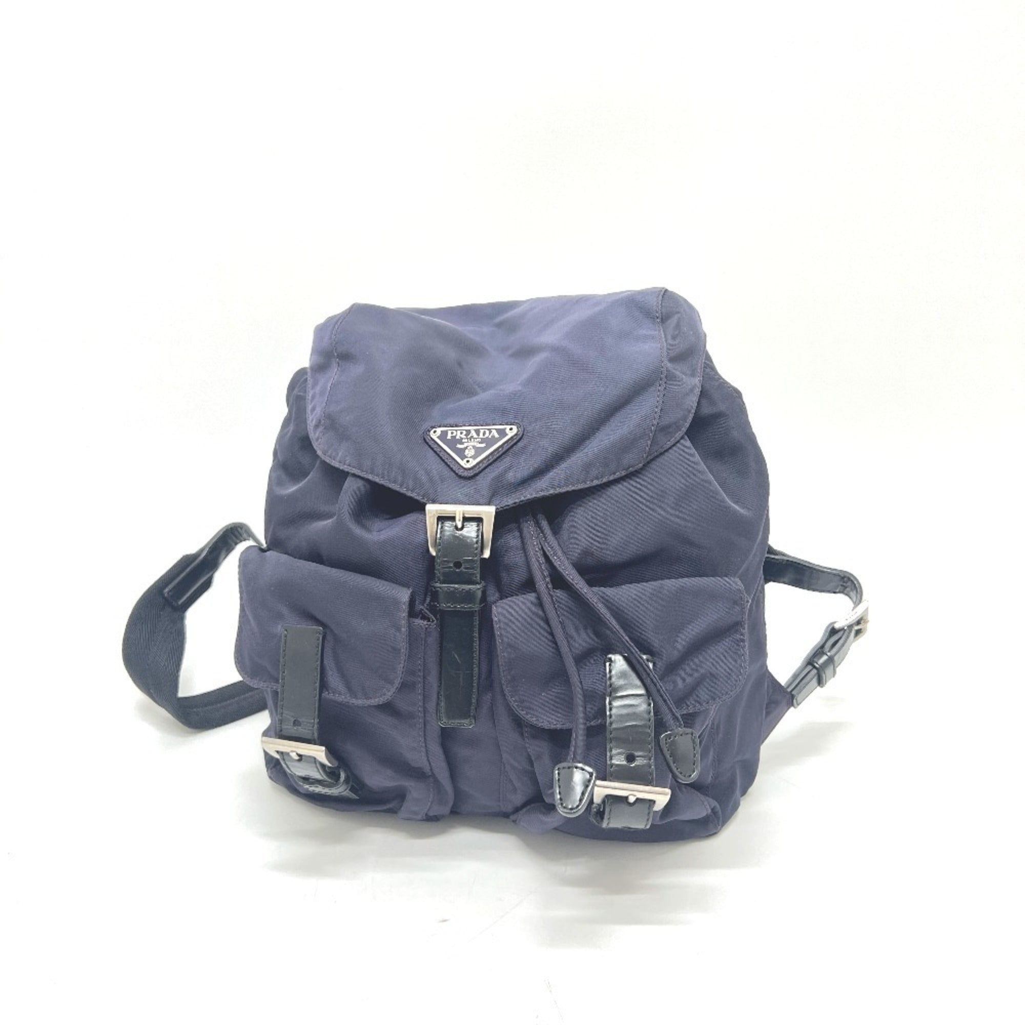 Prada Purple Nylon Leather Backpack