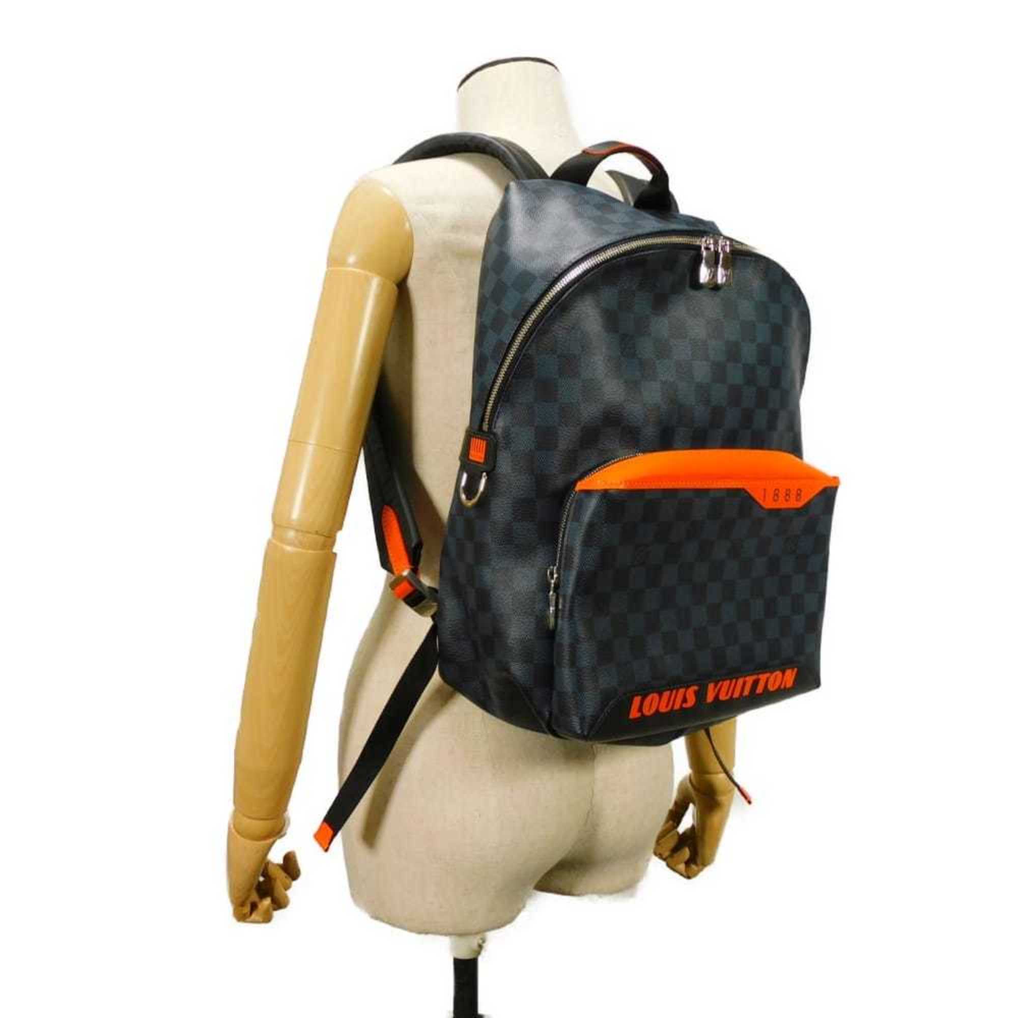 Louis Vuitton Damier Cobalt Navy Orange Damier Canvas Backpack