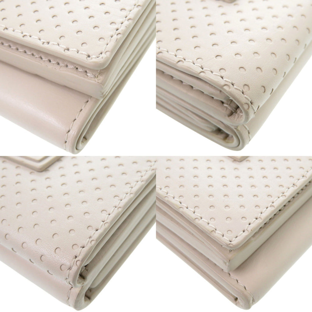 Bottega Veneta Ivory Leather Wallet (Tri-Fold)