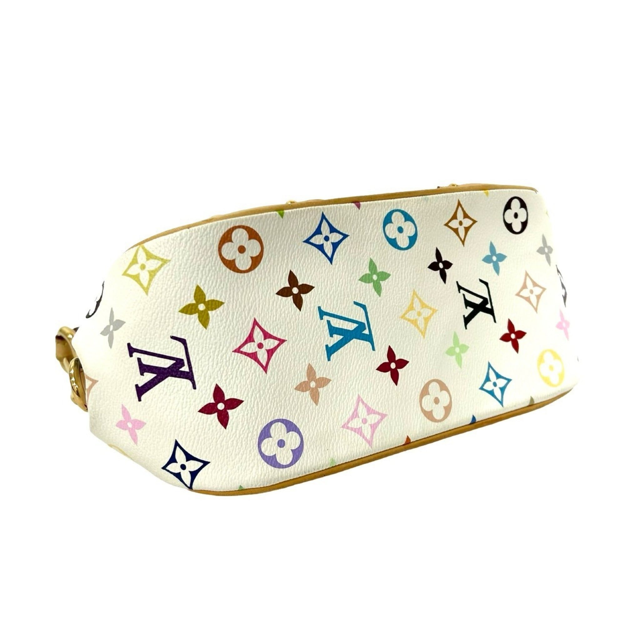 Louis Vuitton White Leather Pvc Shoulder Bag