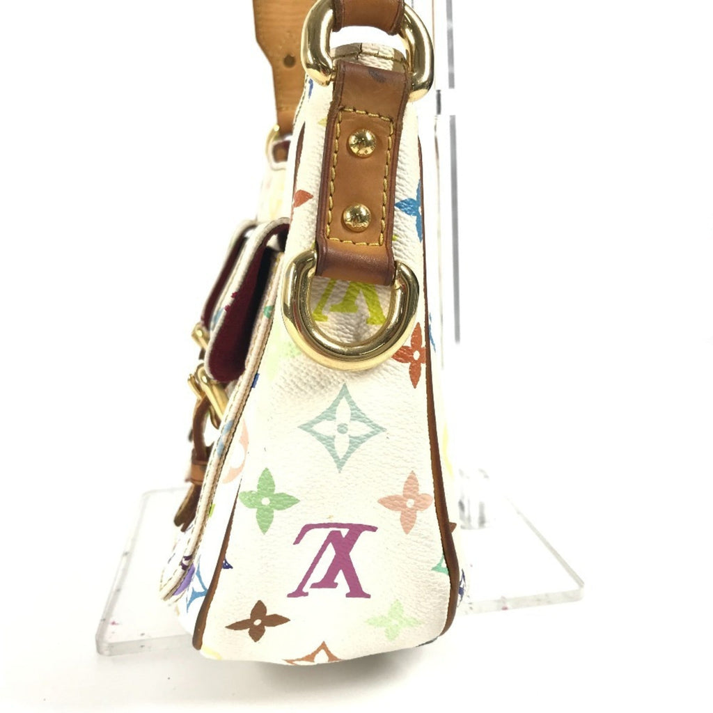 Louis Vuitton White Coated Canvas Shoulder Bag