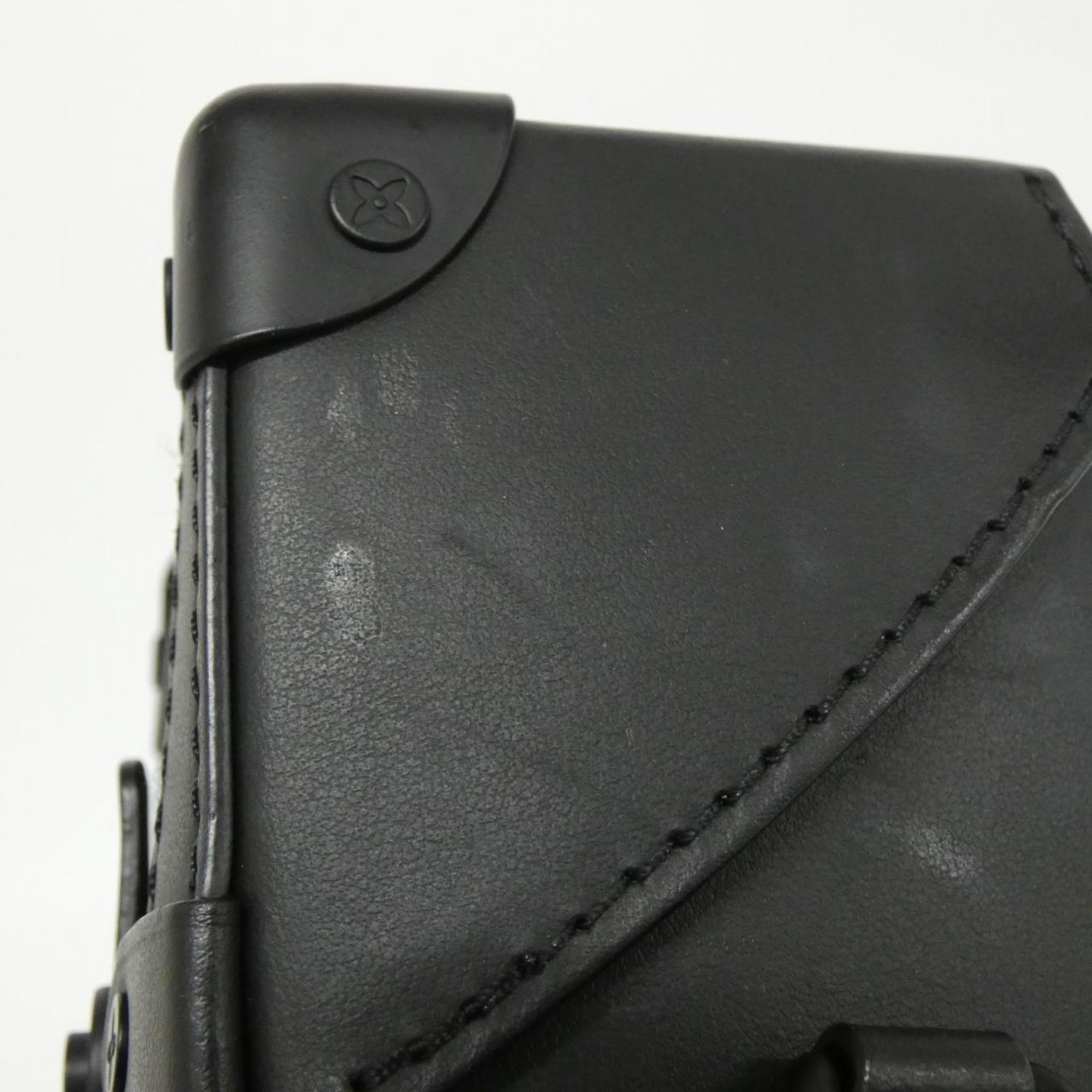 Louis Vuitton Black Leather Shoulder Bag