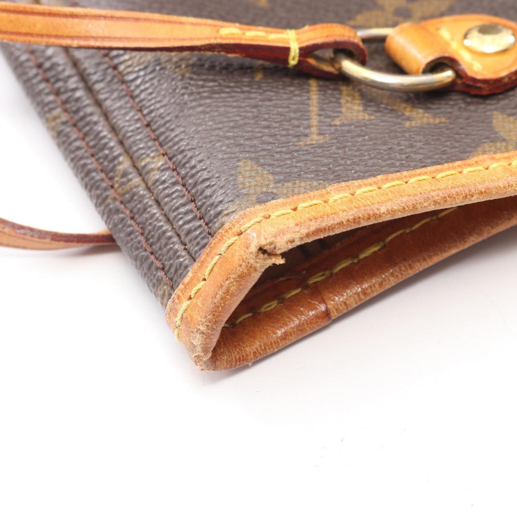 Louis Vuitton Brown Monogram Coated Canvas Leather Handbag Tote Bag