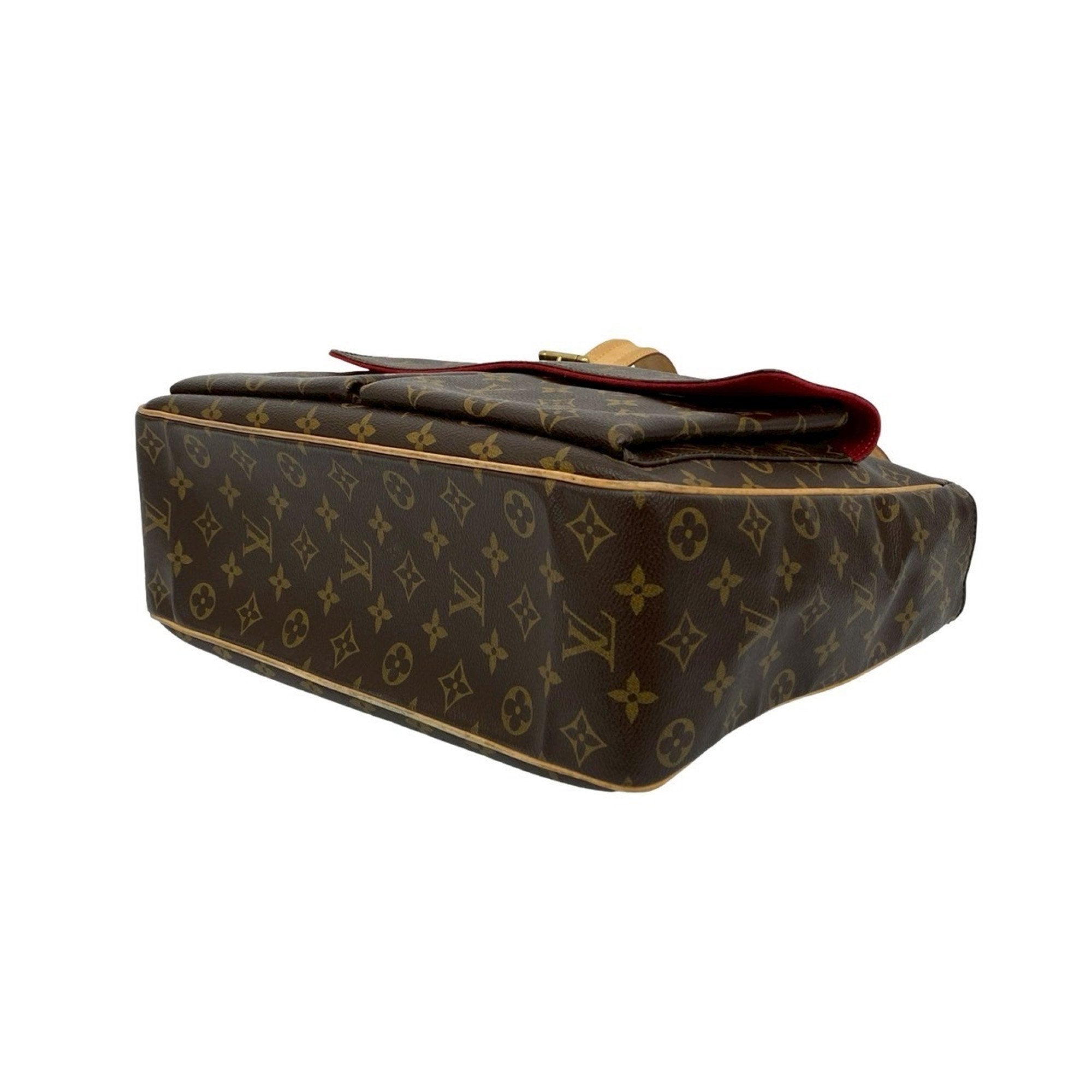 Louis Vuitton Brown Leather Pvc Handbag Tote Bag