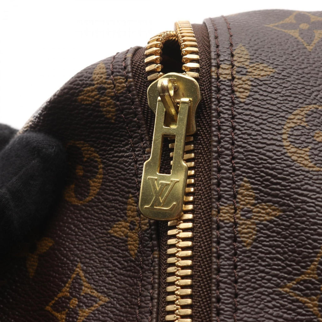 Louis Vuitton Brown Coated Canvas Leather Boston Bag