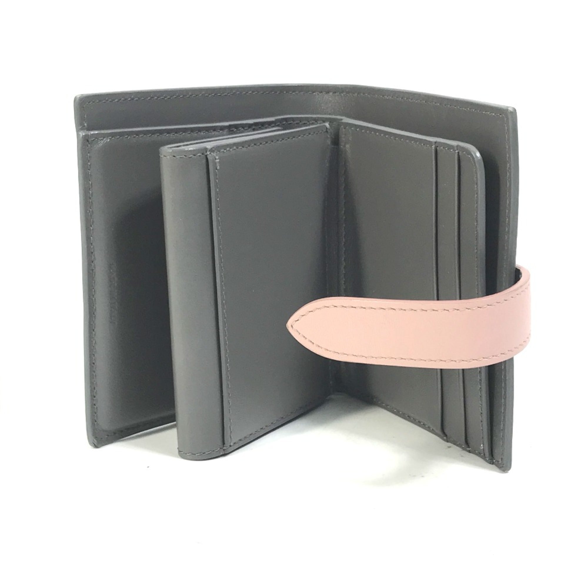 Celine Gray Leather Wallet (Tri-Fold)