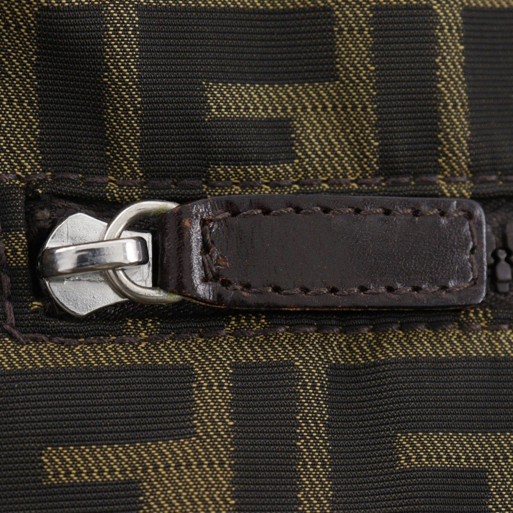 Fendi Brown Nylon Canvas Shoulder Bag