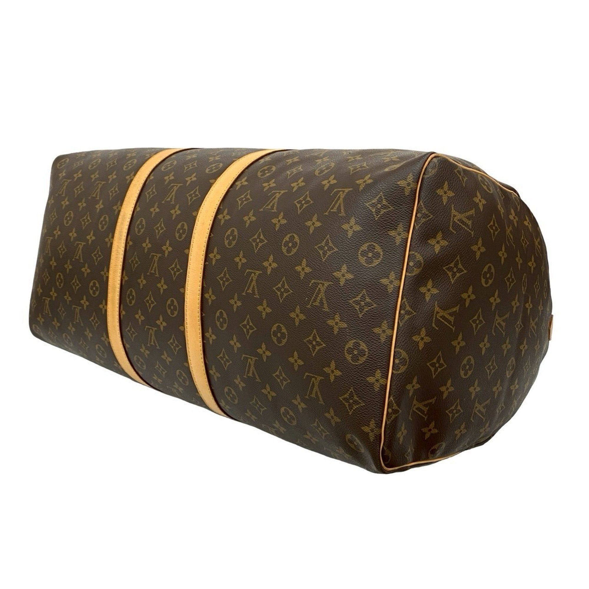 Louis Vuitton Brown Leather Pvc Boston Bag Handbag