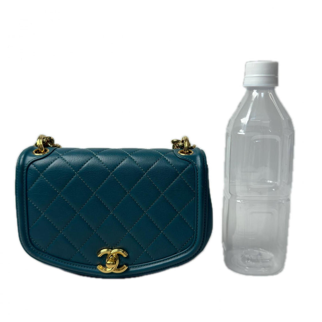 Chanel Green Leather Shoulder Bag
