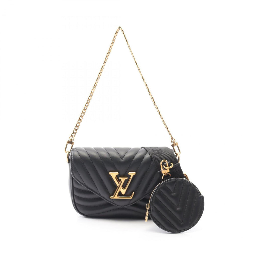 Louis Vuitton Black Leather Pochette Shoulder Bag