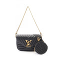 Louis Vuitton Black Leather Pochette Shoulder Bag