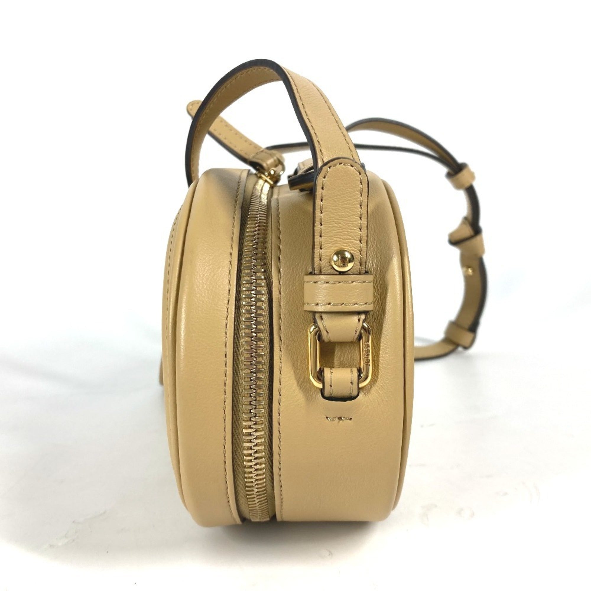 Fendi Beige Leather Handbag Shoulder Bag
