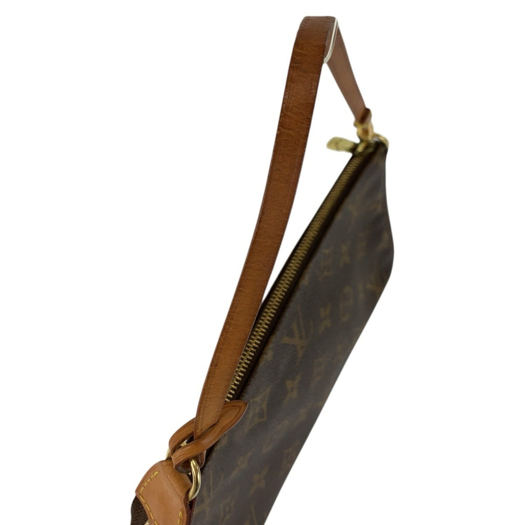 Louis Vuitton Brown Pvc Leather Handbag Pochette Pouch