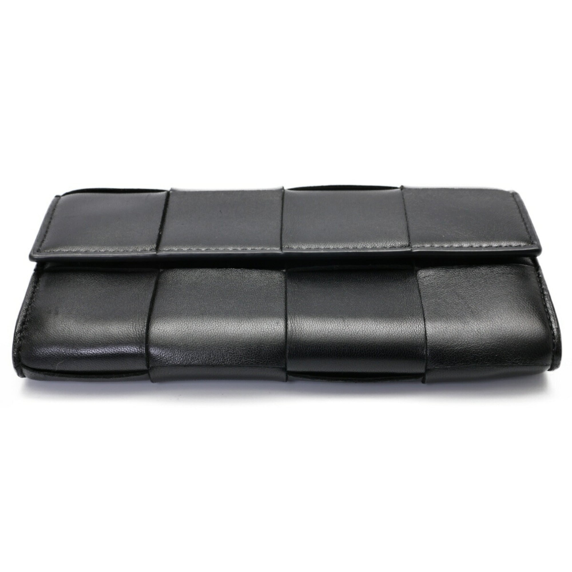 Bottega Veneta Black Leather Long Wallet (Bi-Fold)