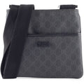Gucci Gray Gg Supreme Leather Shoulder Bag (Pre-Owned)
