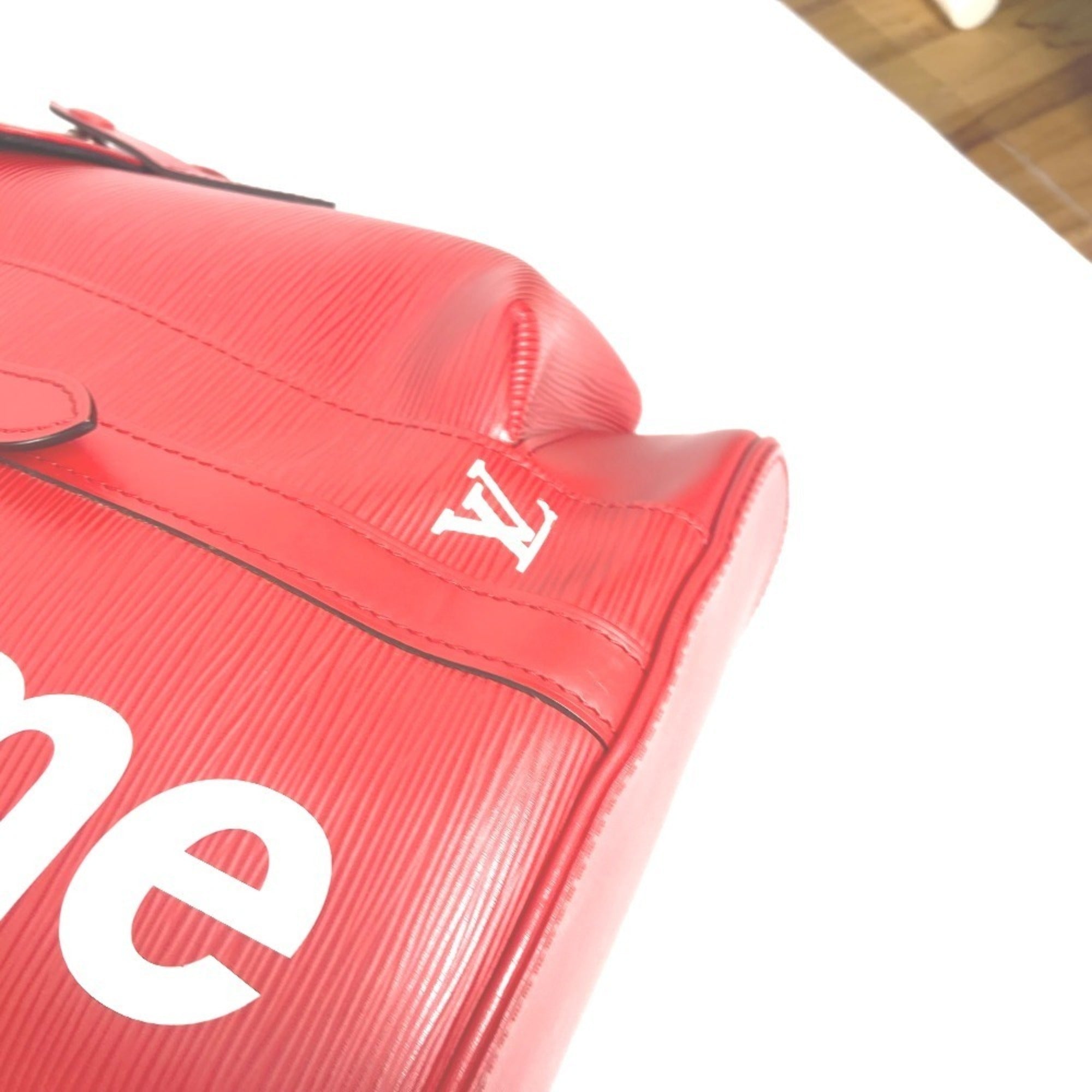 Louis Vuitton Epi Red Color White Epi Leather Backpack