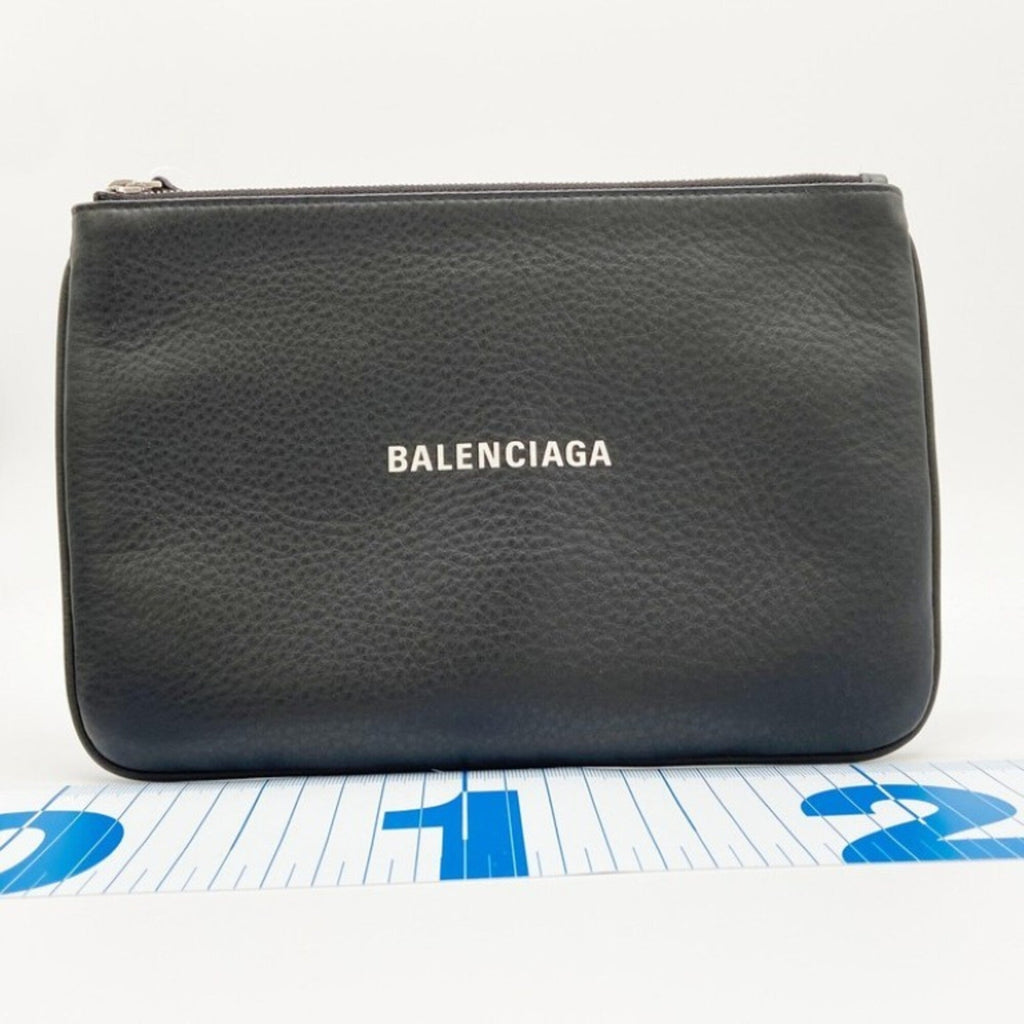 Balenciaga Black Leather Pouch