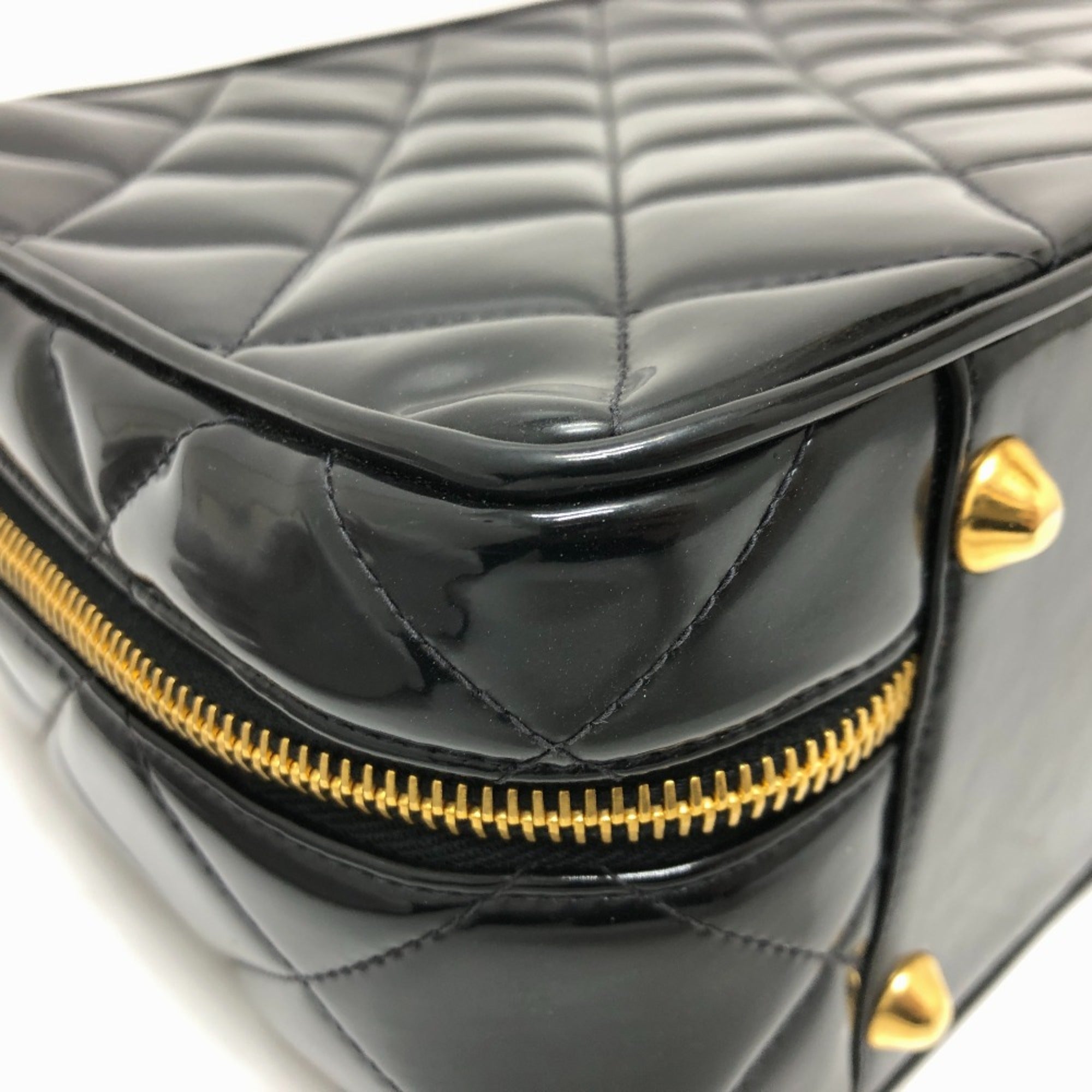 Chanel Black Patent Leather Handbag