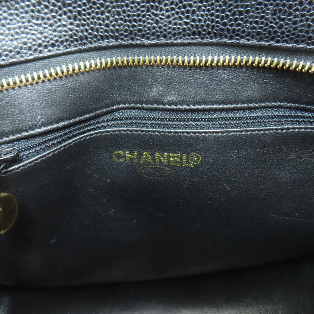 Chanel Black Leather Tote Bag
