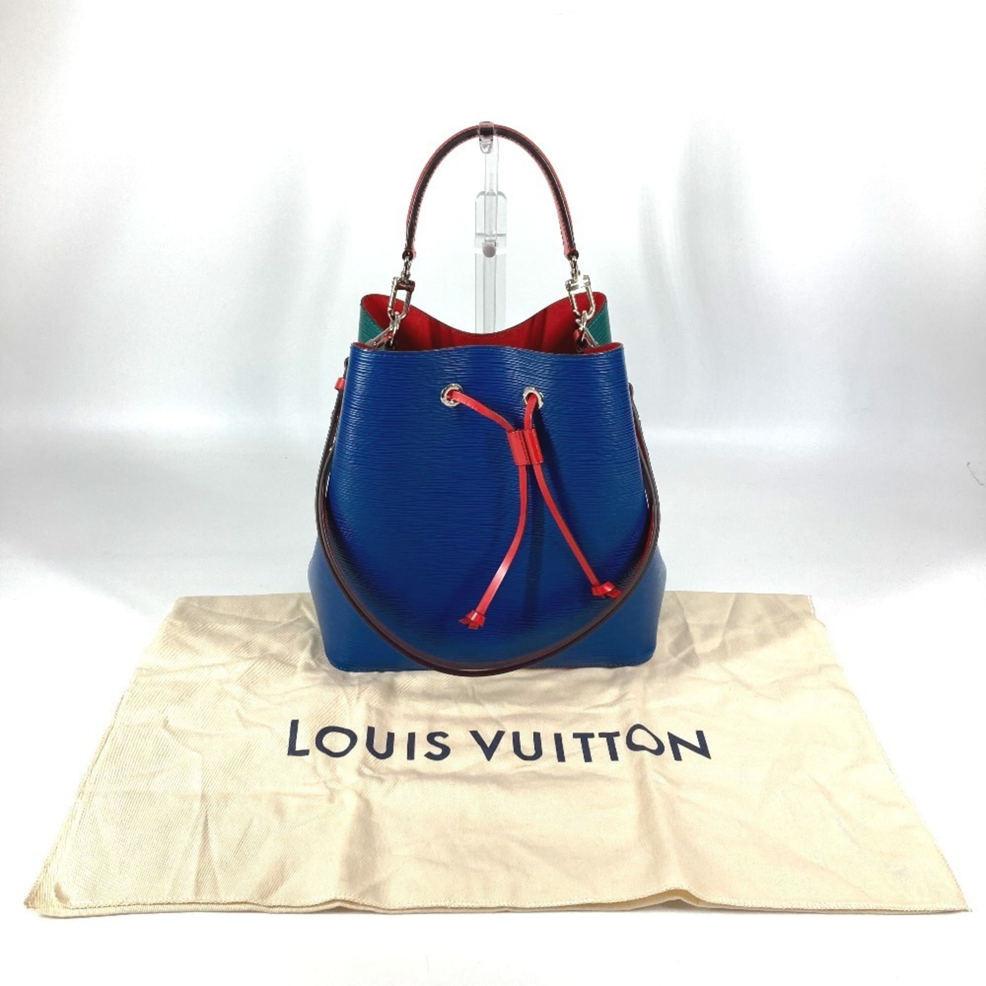 Louis Vuitton Blue Green Red Color Epi Leather Shoulder Bag