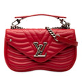 Louis Vuitton Red Color Leather Handbag Shoulder Bag