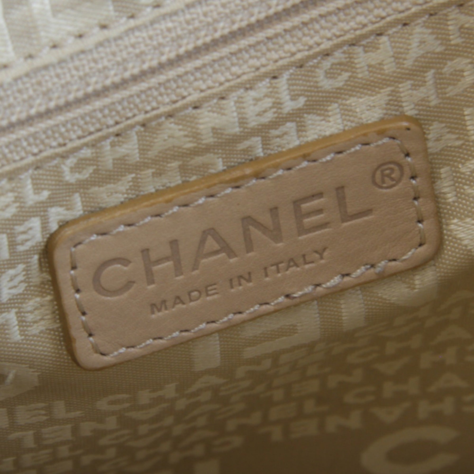 Chanel Beige Leather Tote Bag