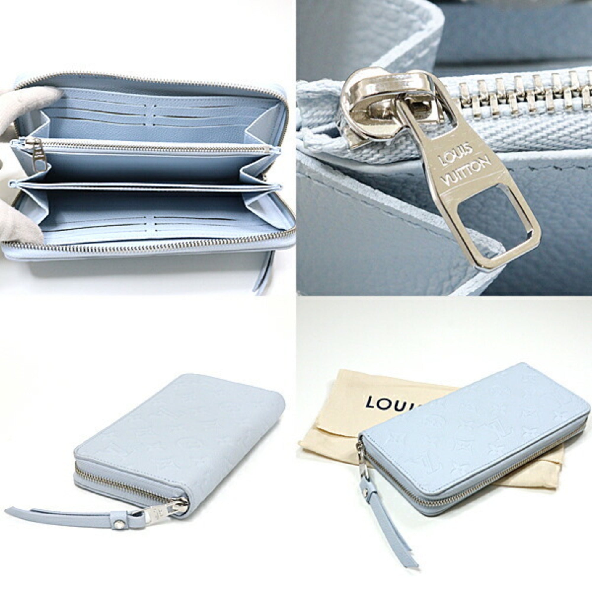 Louis Vuitton Blue Monogram Empreinte Leather Coin Purse/Coin Case