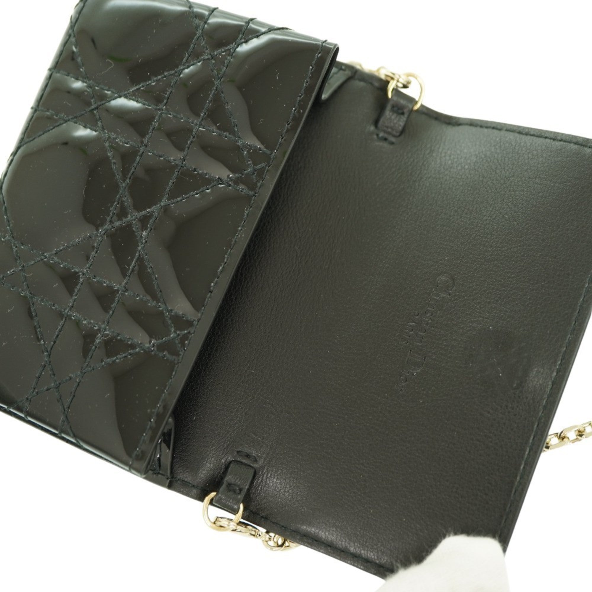 Christian Dior Black Patent Leather Shoulder Bag (Pre-Owned)