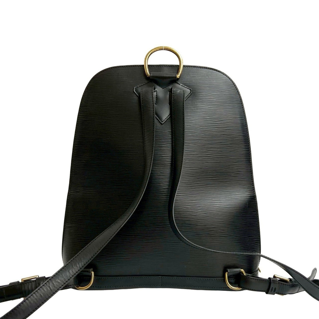 Louis Vuitton Black Leather Backpack