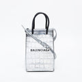 Balenciaga Silver Leather Shoulder