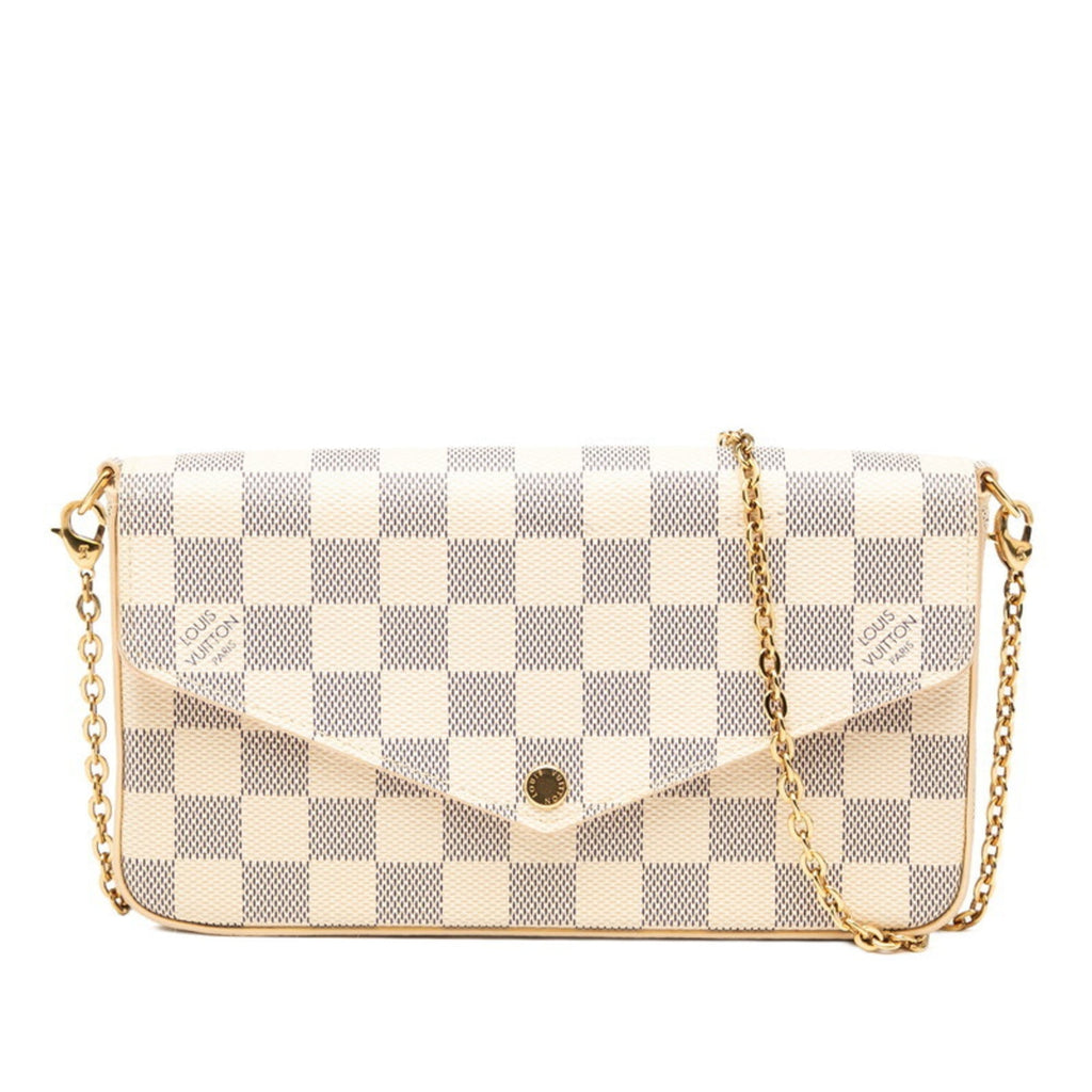 Louis Vuitton White Pvc Leather Pochette Shoulder Bag