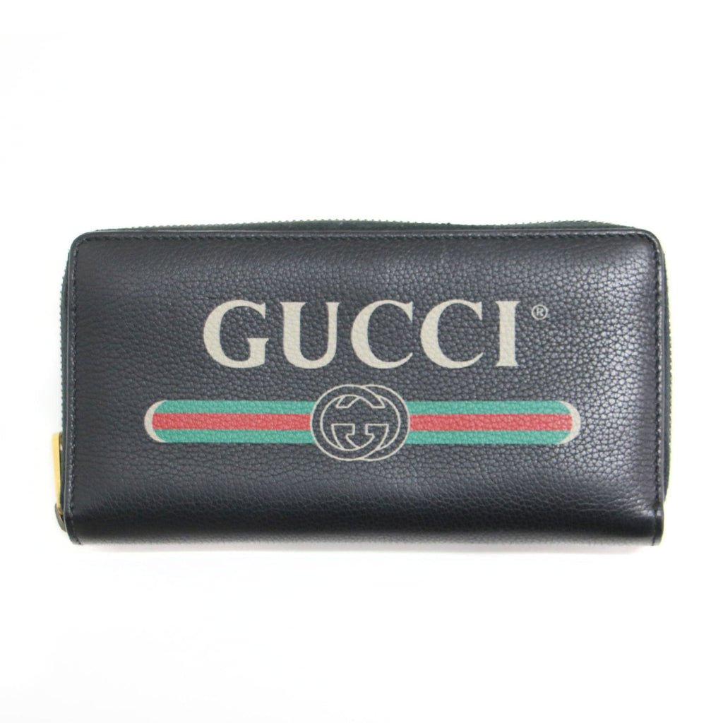 Gucci Black Leather Long Wallet (Bi-Fold) (Pre-Owned)