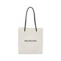 Balenciaga Black White Coated Canvas Leather Hand
