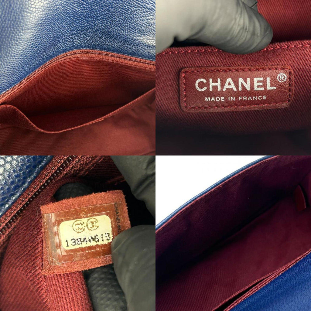 Chanel Matelasse Navy Grained Calfskin Shoulder Bag