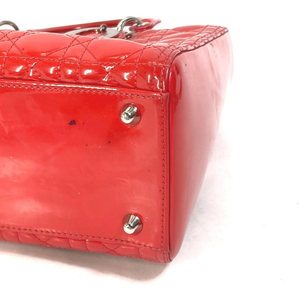 Christian Dior Red Color Leather Handbag Shoulder Bag (Pre-Owned)