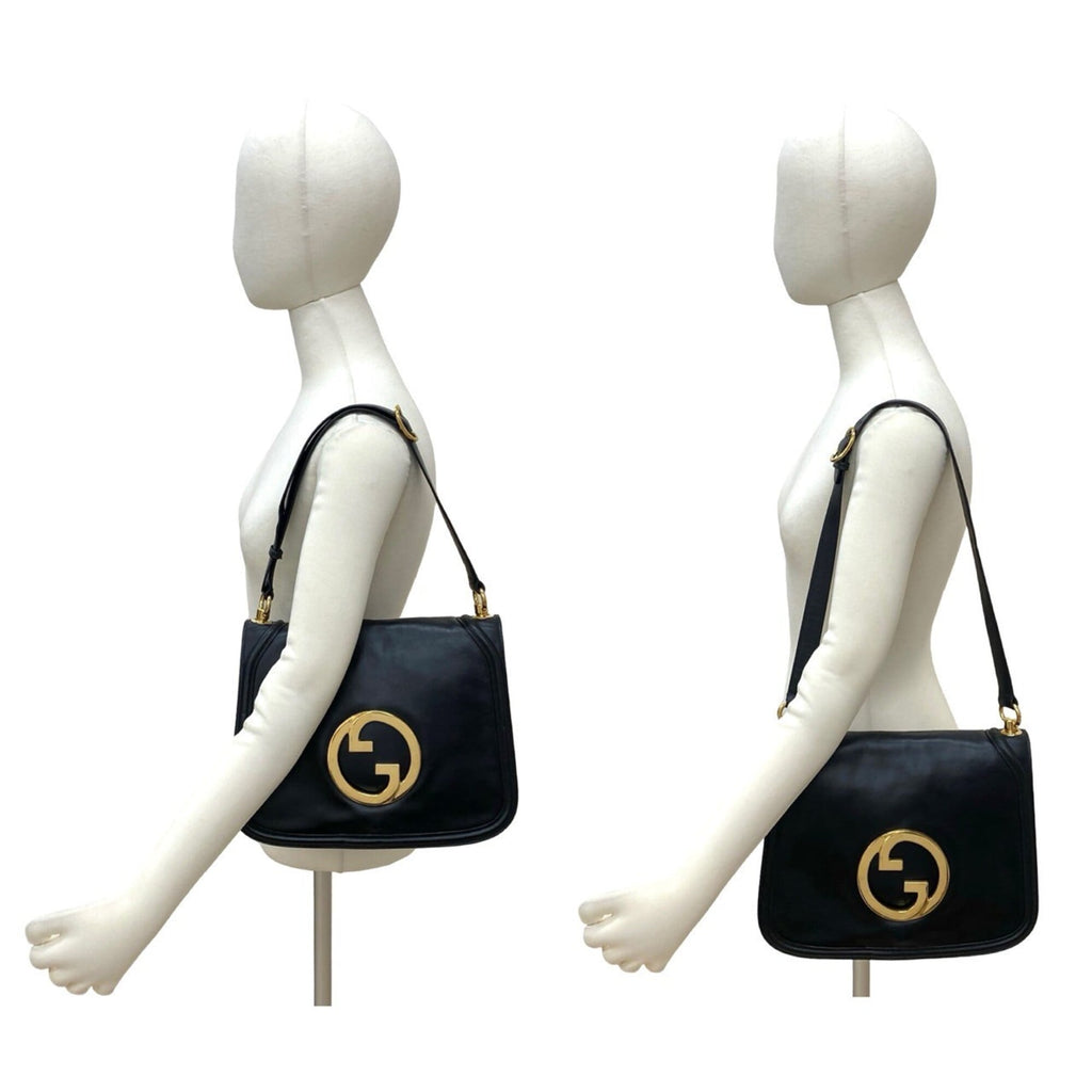 Gucci Black Leather Pochette Shoulder Bag (Pre-Owned)