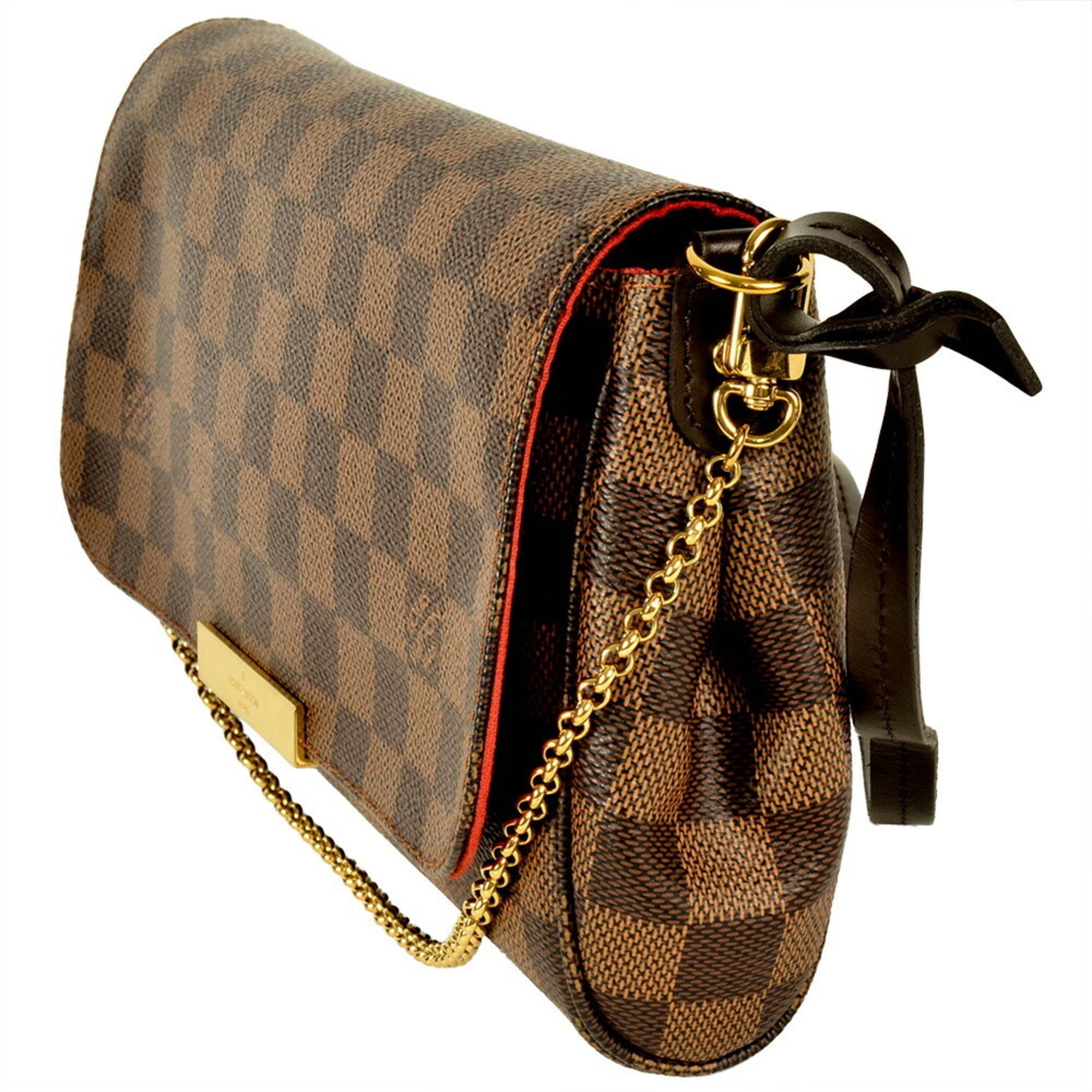 Louis Vuitton Damier Damier Canvas Ebene Leather Shoulder Bag