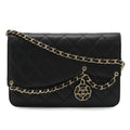 Chanel Black Leather Pochette Shoulder Bag