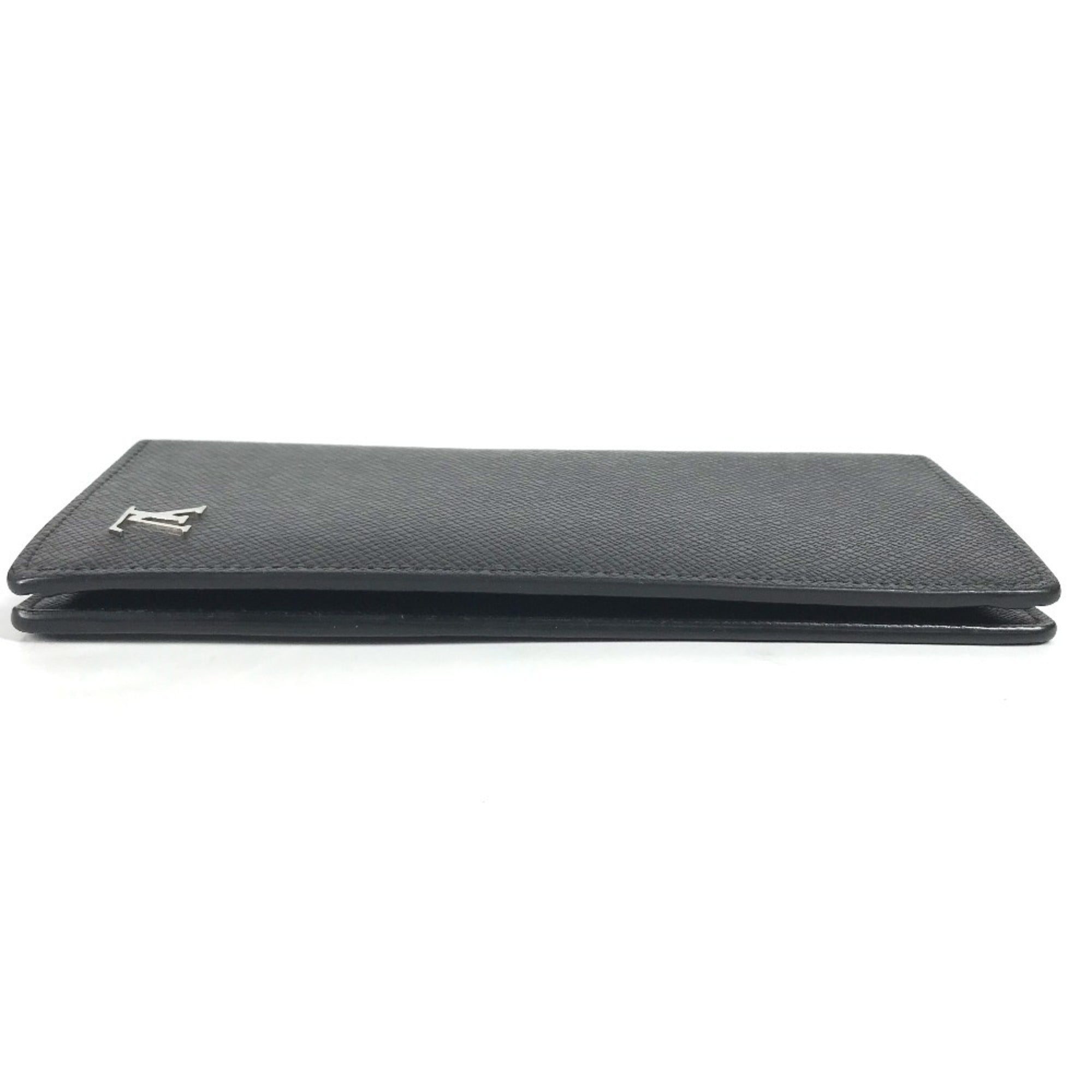 Louis Vuitton Taiga Ardoise Black Taiga Leather Long Wallet