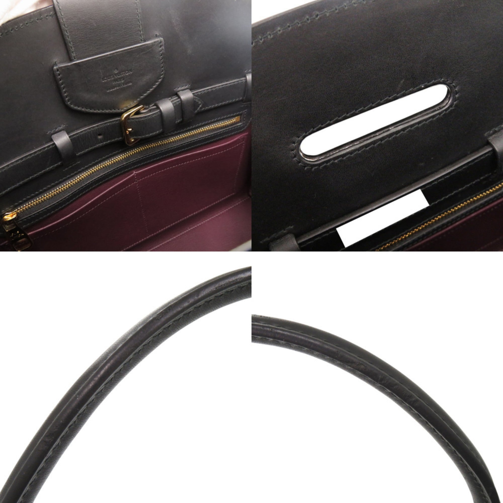 Louis Vuitton Black Leather Handbag