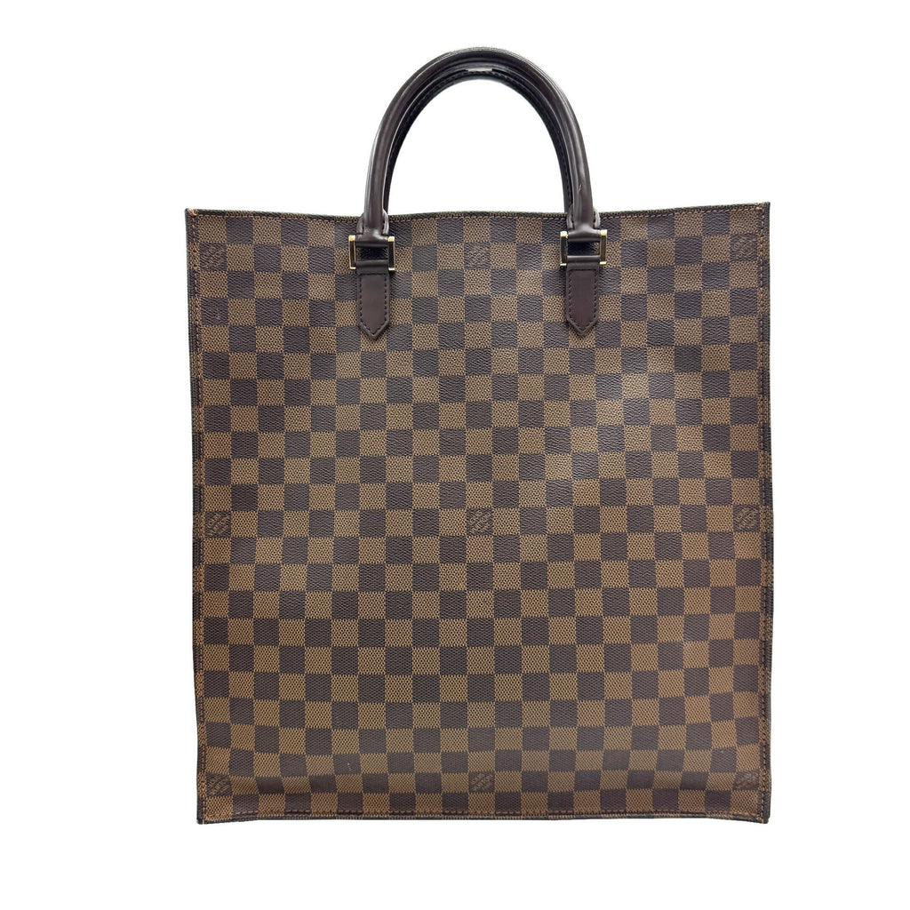 Louis Vuitton Damier Brown Ebene Damier Canvas Leather Handbag