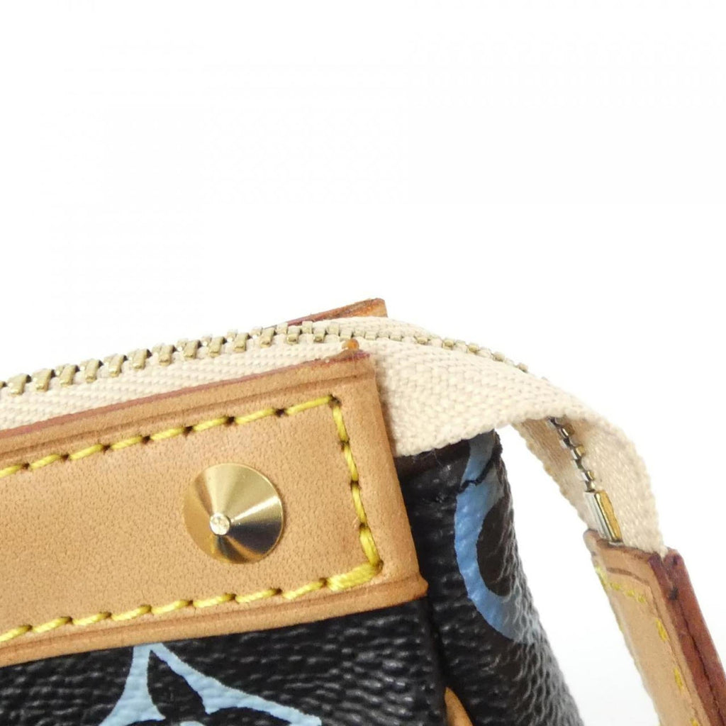 Louis Vuitton Black Multi-Color Coated Canvas Pochette Pouch